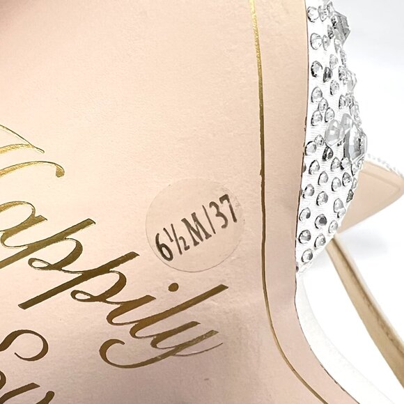 Jessica Simpson Womens 6.5 Accile White Jeweled Stiletto Heels Pumps‎ Shoes - Picture 12 of 14